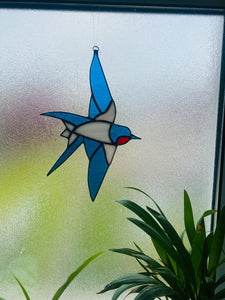 Stained Glass Swallow Hanger